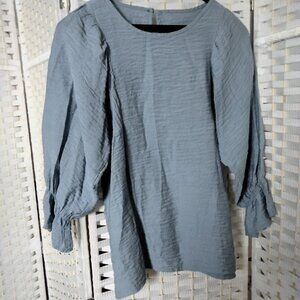 Shein Blue blouse with full sleeves size 2